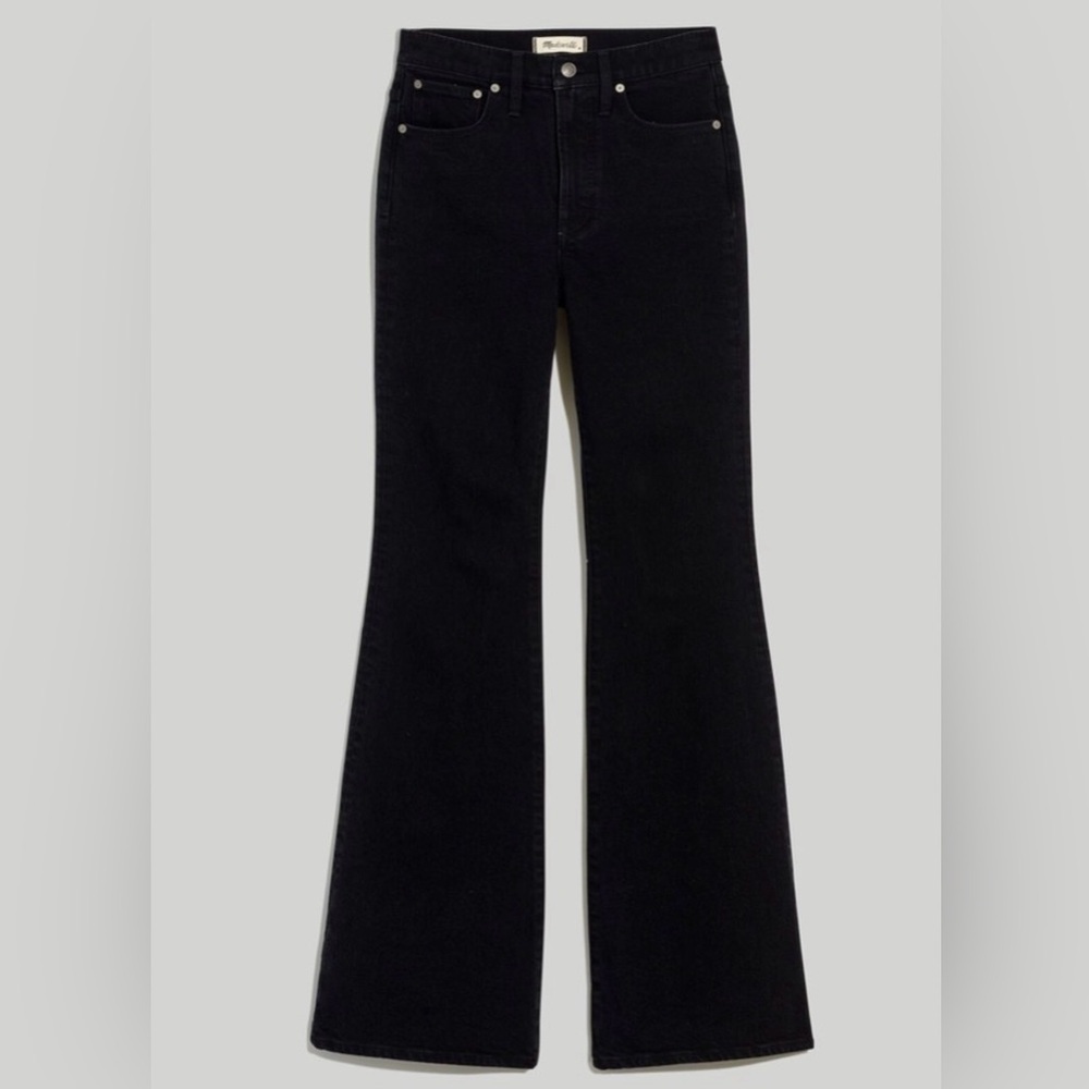 Madewell The Perfect Vintage Flare Jean Black Sherborn Wash High Rise Sz 33